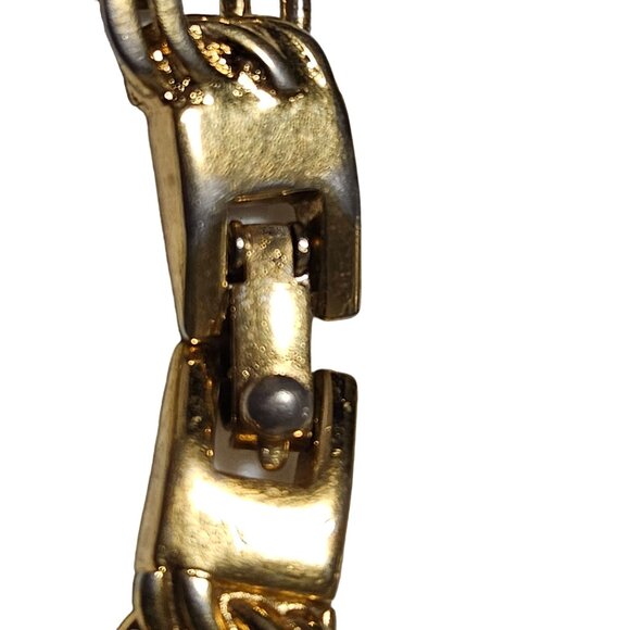 Vintage Elegant Gold Tone Chain Link Chunky Bracelet Retro Fashion Jewelry Women - Picture 3 of 6